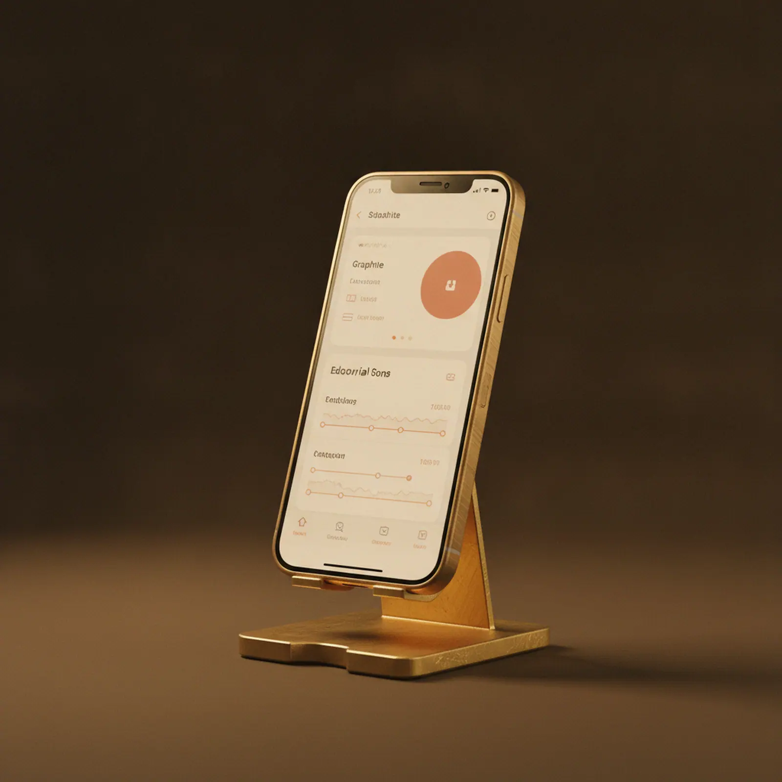 Mobile channel — a phone on a brass stand